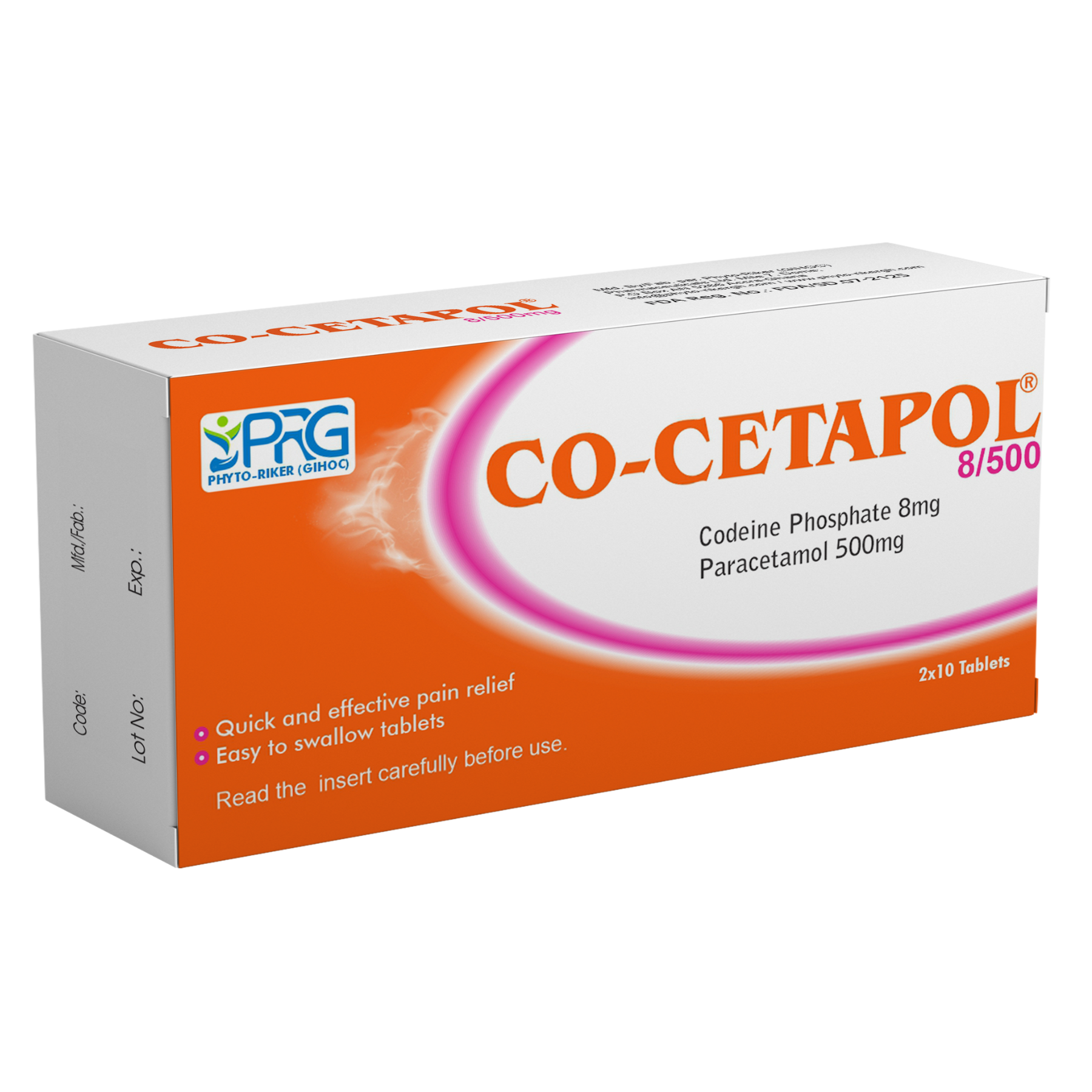 Co-Cetapol Tablet 500mg/8mg